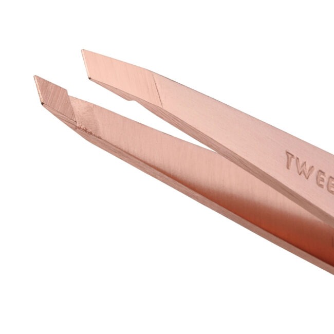 Slant Tweezer Rose Gold Close-up